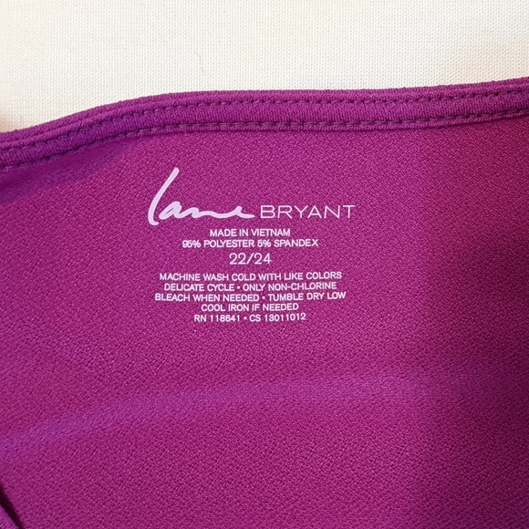 Purple Lane Bryant faux wrapped stretch top - Picture 5 of 6